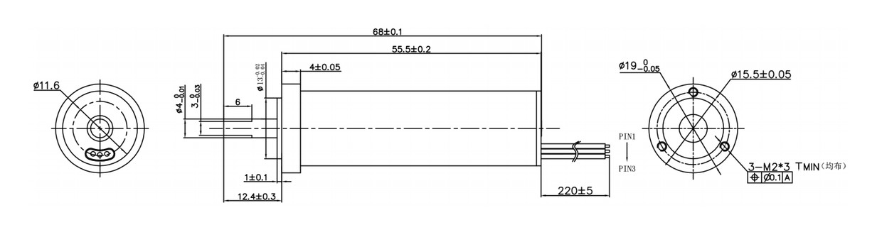 VEC-1656SI Coreless motor design VEC-1656SI Coreless motor design