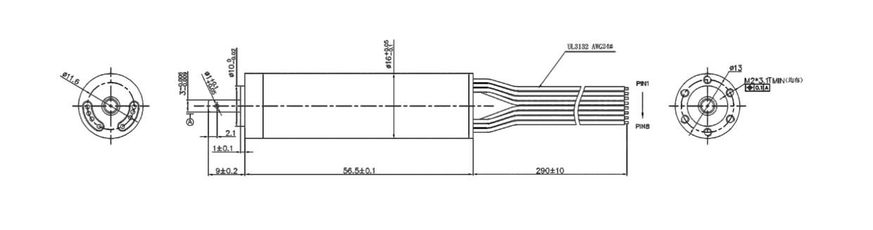 VEC-1657 Coreless motor design VEC-1657 Coreless motor design